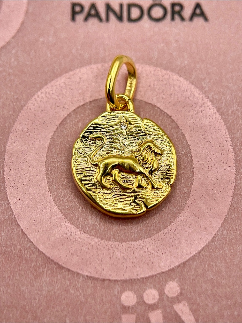 Pandora ME Gold Lion Medallion Dangle Charm 763974C01